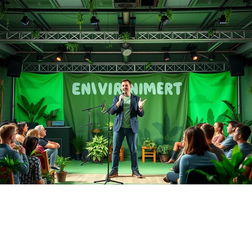 Climate-themed comedy performance