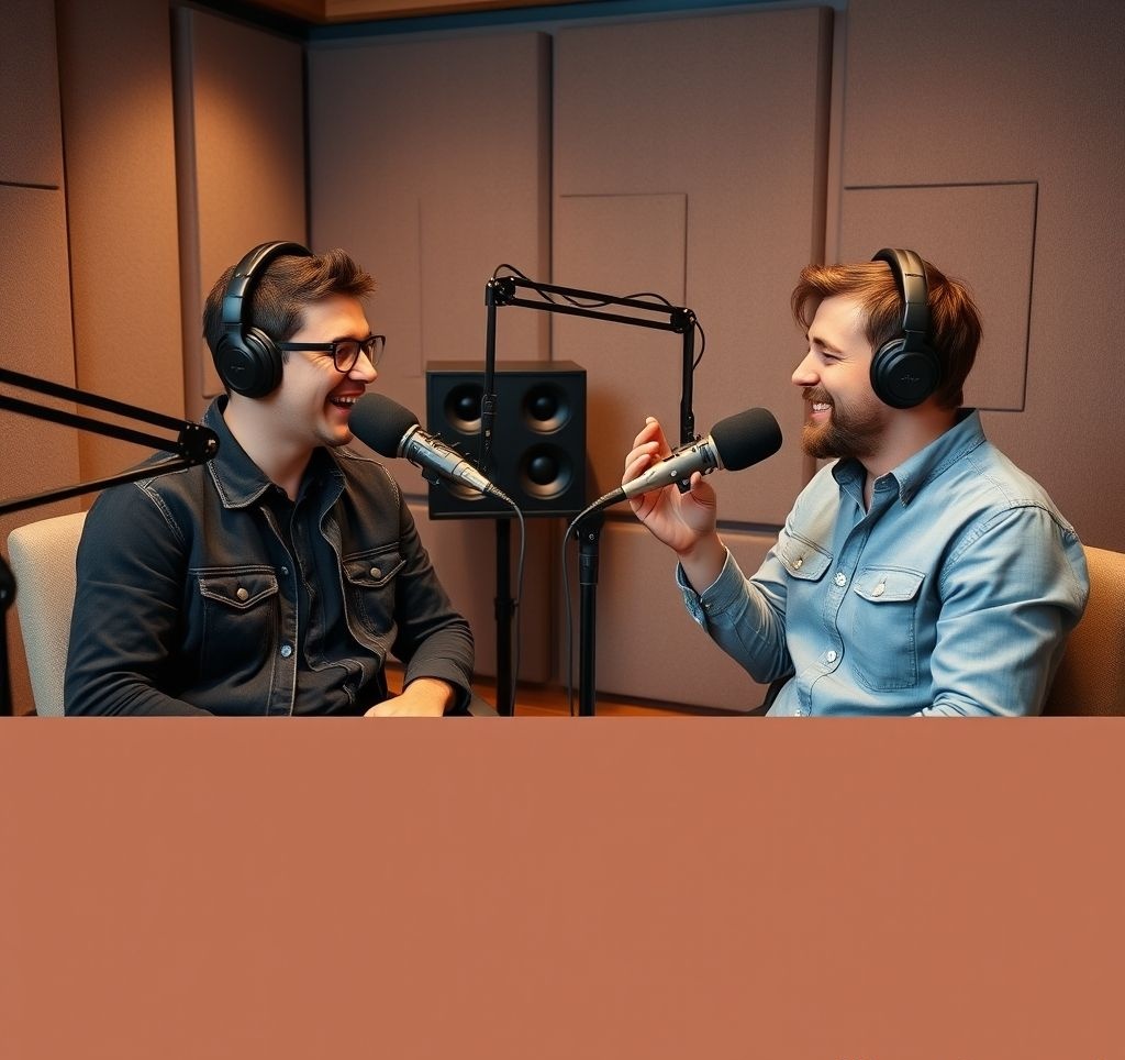 Comedy podcast recording